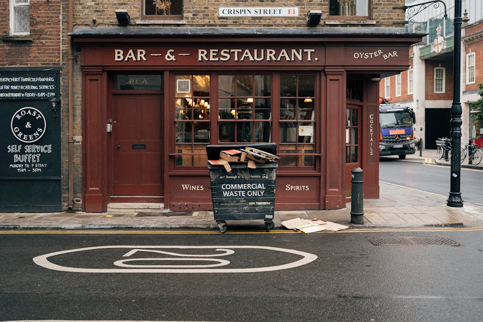 Soho office waste removal case study Wardour Street cafe